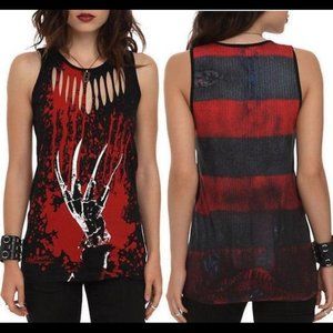 Nightmare Elm street  ripped tank top sz m
